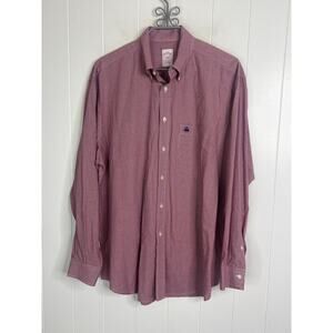 Brooks Brothers Men's The Original Polo Fit Pinpoint Gingham Button Front‎ Shirt
